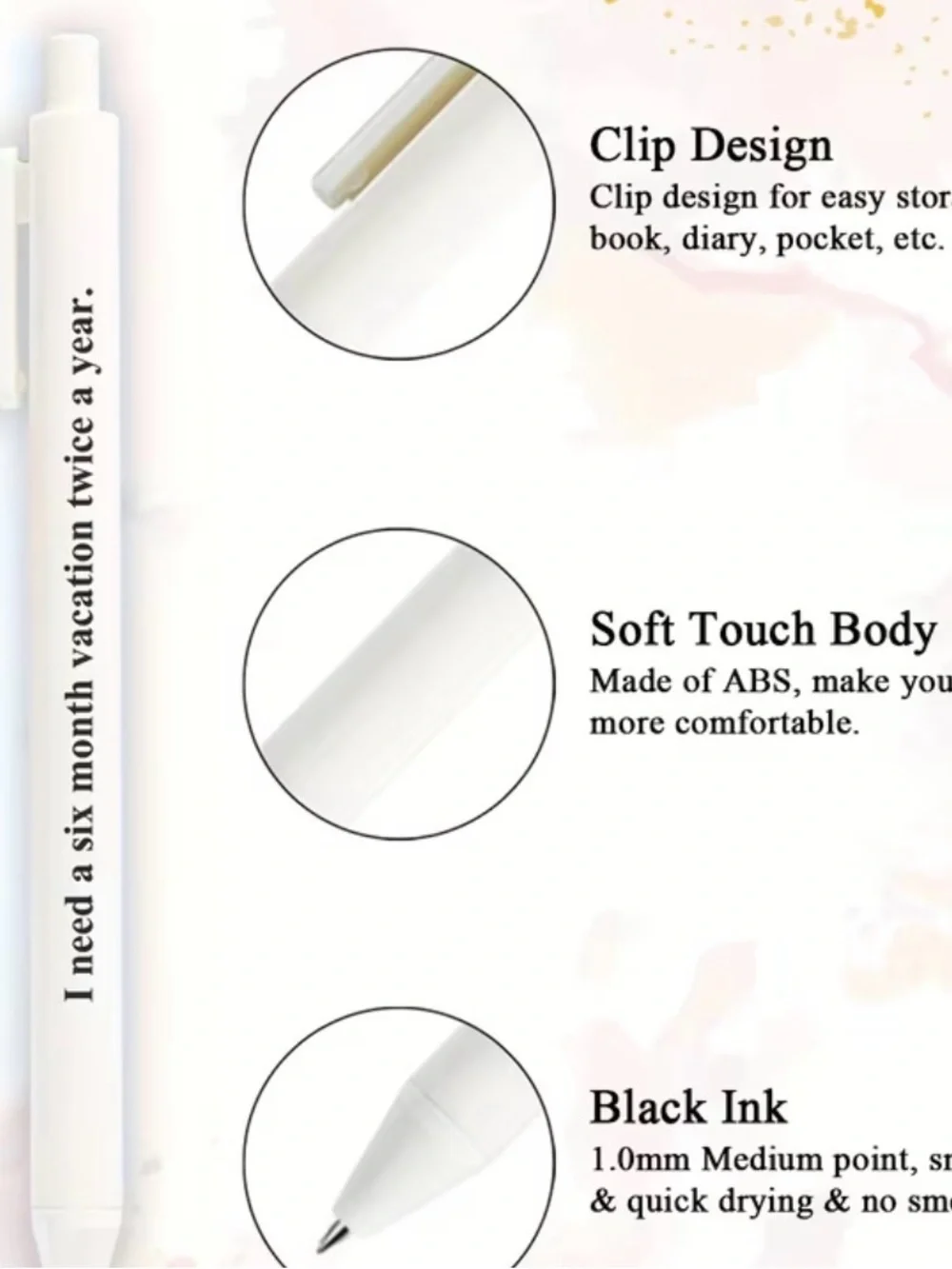 Set of 10 Funny Work Pens
